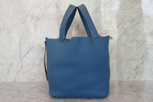 HERMES／エルメス ピコタンロックGM トリヨンクレマンス ブルータラサ □P刻印 ハンドバッグ 700050070
