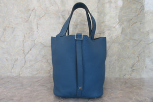HERMES／エルメス ピコタンロックGM トリヨンクレマンス ブルータラサ □P刻印 ハンドバッグ 700050070