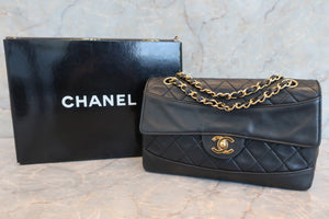 CHANEL/シャネル マトラッセチェーンショルダーバッグ ラムスキン ブラック/ゴールド金具 ショルダーバッグ 600100054