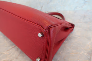 HERMES／エルメス ケリー32 トリヨンクレマンス ルージュガランス □K刻印 ショルダーバッグ 700070299