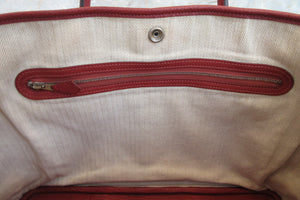 HERMES／エルメス ガーデンパーティPM ネゴンダ ルージュガランス □M刻印 トートバッグ 700080049