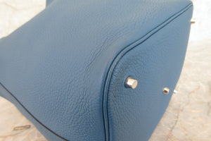 HERMES／エルメス ピコタンロックGM トリヨンクレマンス ブルータラサ □P刻印 ハンドバッグ 700050070