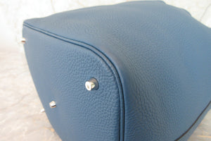 HERMES／エルメス ピコタンロックGM トリヨンクレマンス ブルータラサ □P刻印 ハンドバッグ 700050070
