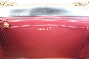 CHANEL/シャネル 中マトラッセシングルフラップチェーンショルダーバッグ ラムスキン ブラック/ゴールド金具 ショルダーバッグ 600090093