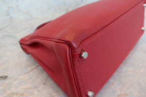 HERMES／エルメス ケリー32 トリヨンクレマンス ルージュガランス □K刻印 ショルダーバッグ 700070299