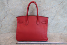 Load image into Gallery viewer, HERMES BIRKIN 30 Epsom leather Rouge □J Engraving Hand bag 700100085
