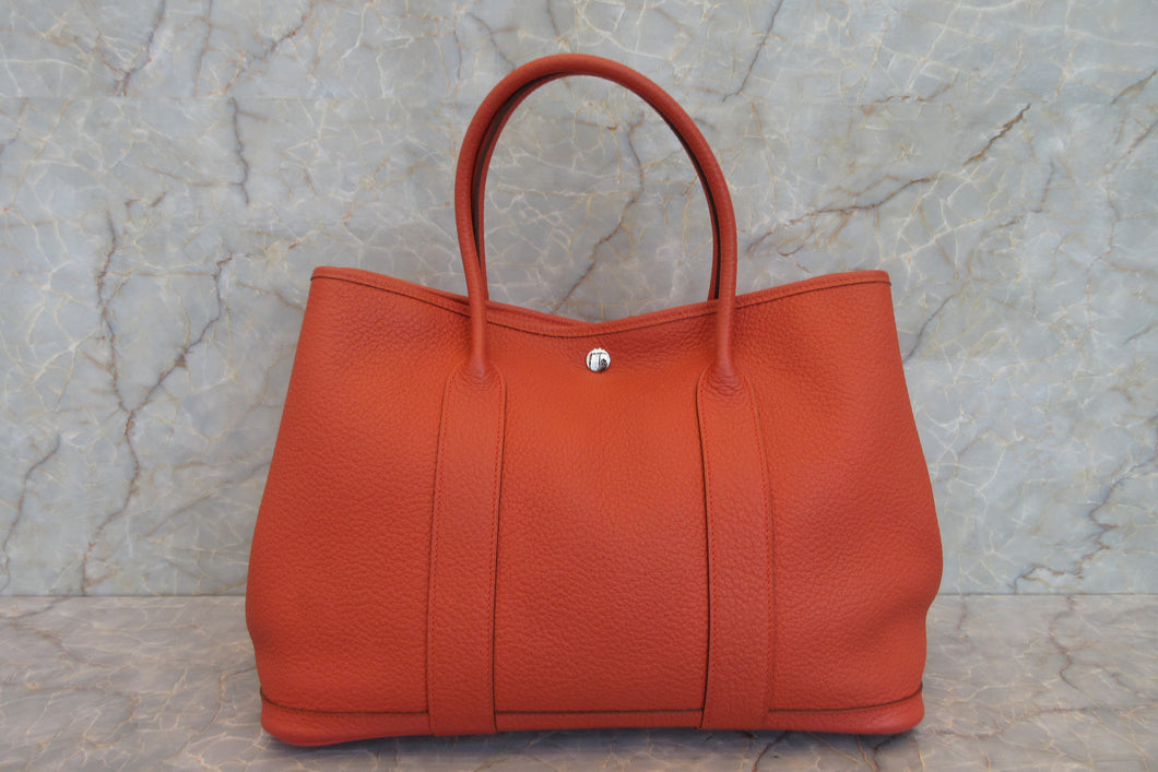 HERMES／エルメス ガーデンパーティPM ネゴンダ カプシーヌ □Q刻印 トートバッグ 700080050