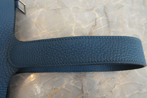 HERMES／エルメス ピコタンロックGM トリヨンクレマンス ブルータラサ □P刻印 ハンドバッグ 700050070