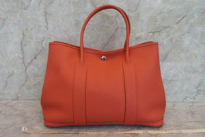 HERMES／エルメス ガーデンパーティPM ネゴンダ カプシーヌ □Q刻印 トートバッグ 700080050