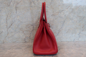 HERMES BIRKIN 30 Epsom leather Rouge □J Engraving Hand bag 700100085