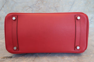 HERMES BIRKIN 30 Epsom leather Rouge □J Engraving Hand bag 700100085