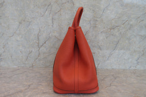HERMES／エルメス ガーデンパーティPM ネゴンダ カプシーヌ □Q刻印 トートバッグ 700080050