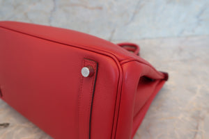 HERMES BIRKIN 30 Epsom leather Rouge □J Engraving Hand bag 700100085