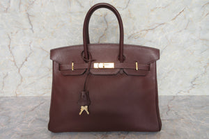 HERMES／エルメス バーキン35 トリヨンクレマンス ハバナ □C刻印 ハンドバッグ 600120234