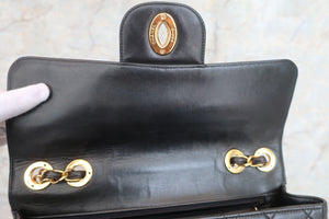 CHANEL Medium Matelasse single flap chain shoulder bag Lambskin Black/Gold hadware Shoulder bag 600050081