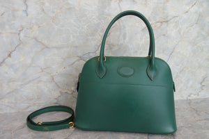 HERMES／エルメス ボリード27 ボックスカーフ グリーン ショルダーバッグ 700030219