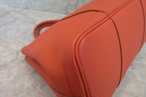 HERMES／エルメス ガーデンパーティPM ネゴンダ カプシーヌ □Q刻印 トートバッグ 700080050