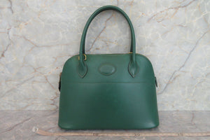 HERMES／エルメス ボリード27 ボックスカーフ グリーン ショルダーバッグ 700030219