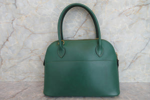 HERMES／エルメス ボリード27 ボックスカーフ グリーン ショルダーバッグ 700030219