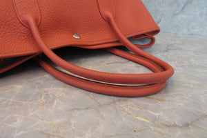 HERMES／エルメス ガーデンパーティPM ネゴンダ カプシーヌ □Q刻印 トートバッグ 700080050