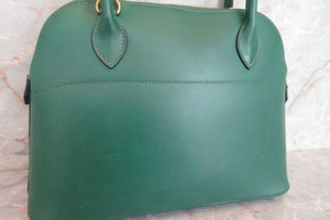 HERMES／エルメス ボリード27 ボックスカーフ グリーン ショルダーバッグ 700030219