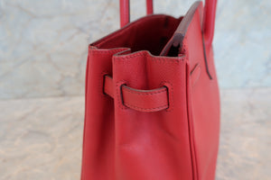 HERMES BIRKIN 30 Epsom leather Rouge □J Engraving Hand bag 700100085