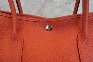 HERMES／エルメス ガーデンパーティPM ネゴンダ カプシーヌ □Q刻印 トートバッグ 700080050