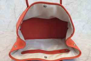 HERMES／エルメス ガーデンパーティPM ネゴンダ カプシーヌ □Q刻印 トートバッグ 700080050