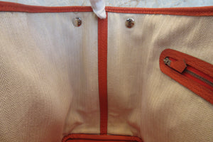 HERMES／エルメス ガーデンパーティPM ネゴンダ カプシーヌ □Q刻印 トートバッグ 700080050