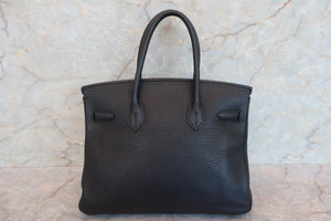 HERMES／エルメス バーキン30 トリヨンクレマンス ブラック □K刻印 ハンドバッグ 700070288