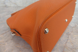 HERMES／BOLIDE 31 Clemence leather Orange □I Engraving Shoulder bag 700050091
