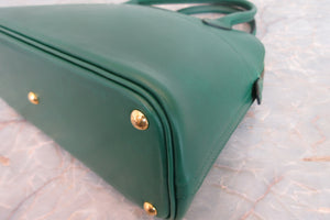 HERMES／エルメス ボリード27 ボックスカーフ グリーン ショルダーバッグ 700030219