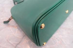 HERMES／エルメス ボリード27 ボックスカーフ グリーン ショルダーバッグ 700030219