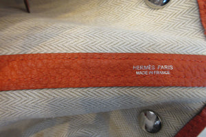 HERMES／エルメス ガーデンパーティPM ネゴンダ カプシーヌ □Q刻印 トートバッグ 700080050