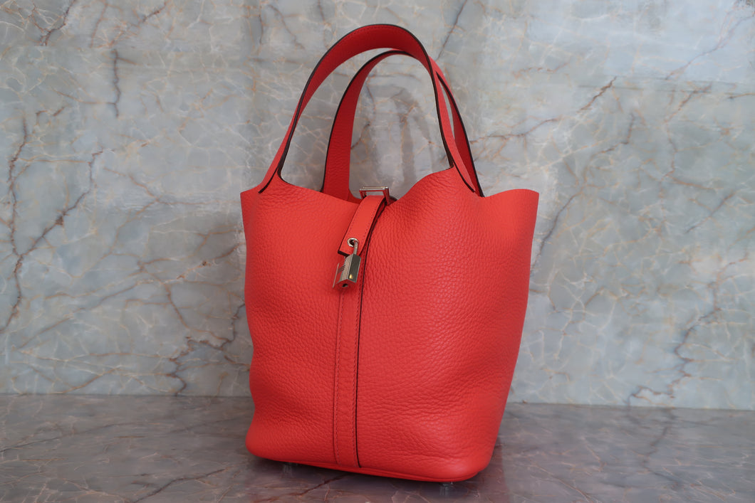 HERMES／エルメス ピコタンロックＭＭ トリヨンクレマンス ローズジャイプール Y刻印 ハンドバッグ 700060303