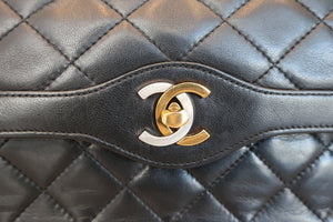 CHANEL/シャネル パリ限定マトラッセダブルフラップチェーンショルダーバッグ ラムスキン ブラック/ゴールド金具 ショルダーバッグ 600090102