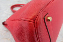 Load image into Gallery viewer, HERMES BIRKIN 35 Clemence leather Rouge casaque □P Engraving Hand bag 700070083
