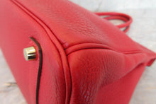 Load image into Gallery viewer, HERMES BIRKIN 35 Clemence leather Rouge casaque □P Engraving Hand bag 700070083
