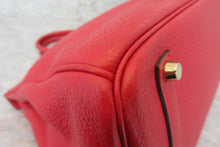 Load image into Gallery viewer, HERMES BIRKIN 35 Clemence leather Rouge casaque □P Engraving Hand bag 700070083
