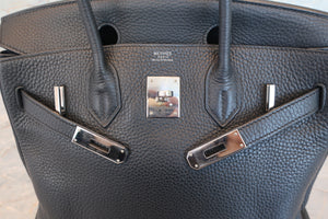HERMES／エルメス バーキン30 トリヨンクレマンス ブラック □K刻印 ハンドバッグ 700070288