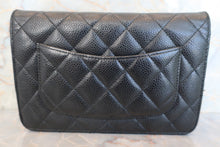 Load image into Gallery viewer, CHANEL Matelasse chain wallet Caviar skin Black/Silver hadware Shoulder bag 700010150
