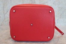 Load image into Gallery viewer, HERMES PICOTIN LOCK GM Clemence leather Rouge casaque □Q Engraving Hand bag 700100083
