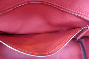 HERMES BIRKIN 30 Clemence leather Rouge tomate X刻印 Hand bag 600040045