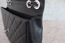 画像をギャラリービューアに読み込む, CHANEL/シャネル 中マトラッセシングルフラップチェーンショルダーバッグ キャビアスキン ブラック/シルバー金具 ショルダーバッグ 800050147
