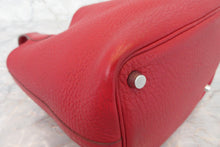 Load image into Gallery viewer, HERMES PICOTIN LOCK PM Clemence leather Rouge garance Hand bag 600120008
