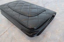 Load image into Gallery viewer, CHANEL Matelasse chain wallet Caviar skin Black/Silver hadware Shoulder bag 700010150
