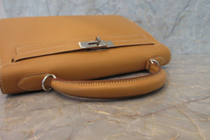 HERMES／エルメス ケリー32 ボックスカーフ ナチュラルサブレ □E刻印 ショルダーバッグ 700070291