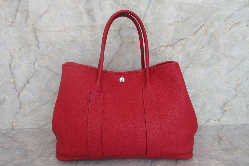 HERMES／エルメス ガーデンパーティPM バックルの工房 ネゴンダ ルージュカザック A刻印 トートバッグ 700050255