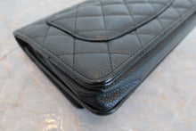 Load image into Gallery viewer, CHANEL Matelasse chain wallet Caviar skin Black/Silver hadware Shoulder bag 700010150
