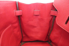 Load image into Gallery viewer, HERMES BIRKIN 35 Clemence leather Rouge casaque □P Engraving Hand bag 700070083
